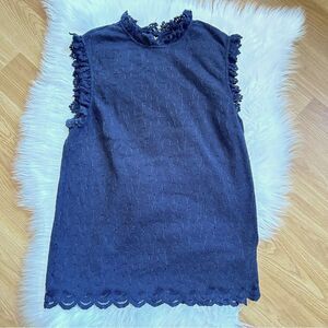 Everleigh black lace sleeveless top size small